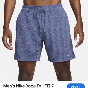 Nike Men's Dri-FIT Yoga 7 Athletic Shorts in Blue
Unlined size S